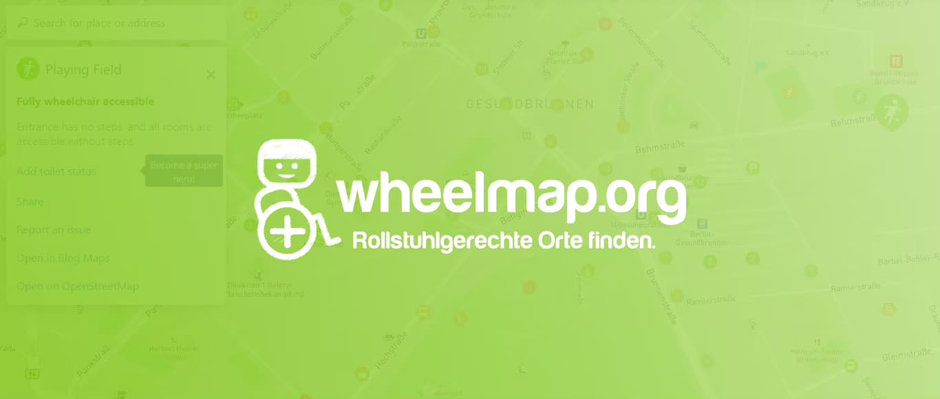 Wheelmap map with places and traffic-light ratings