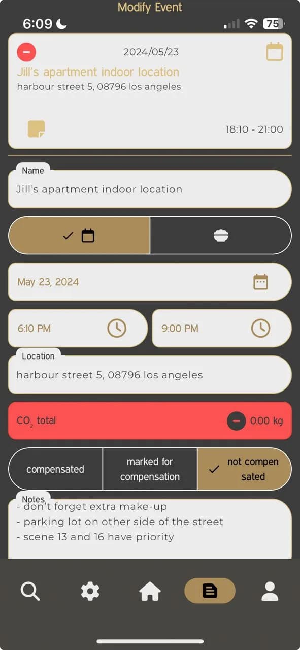 ChargeHolidays app on a phone for filmmakers